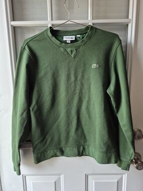 Lacoste Men's Olive Green Crewneck Sweatshirt